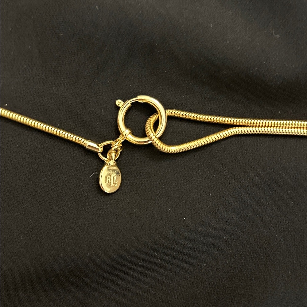 Lauren Ralph Lauren Gold Thin Chain Wrap Belt - Picture 2 of 6